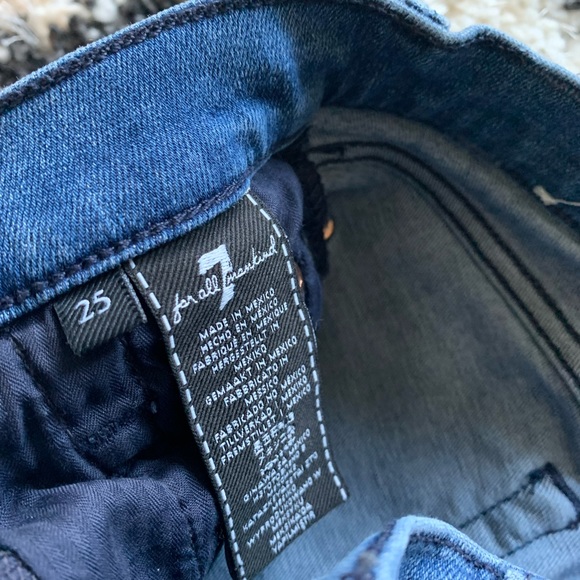7 for all mankind jeans sz25 skinny fit - Picture 2 of 3